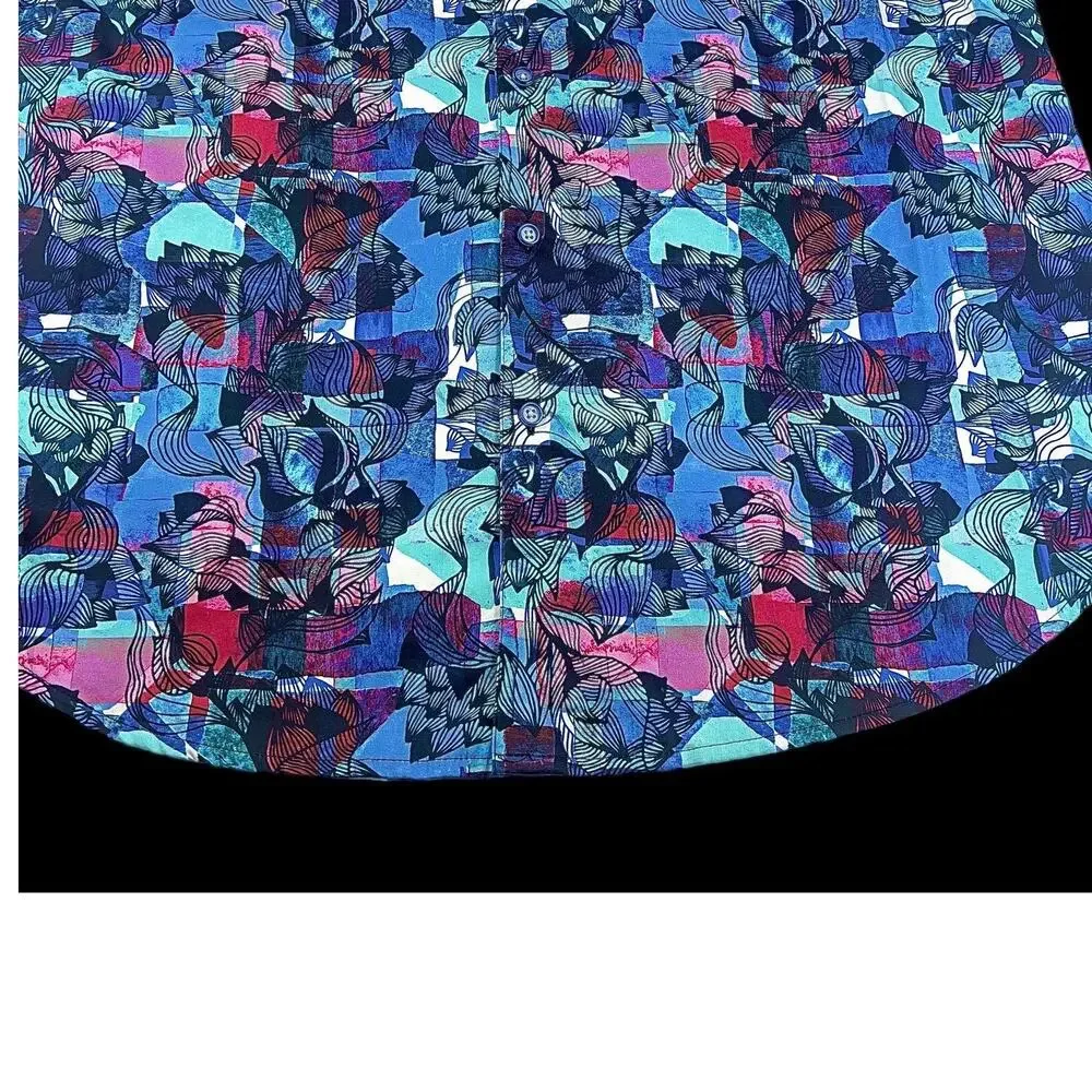 NWT Robert Graham L Barley Multi Color Short Sleeve Shirt $188 - Picture 5 of 13